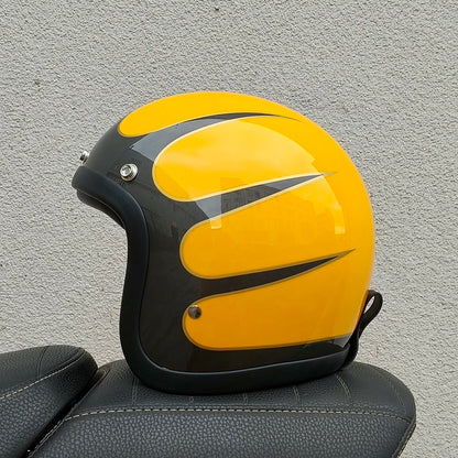 Chopper Low Profile Vintage Motorcycle Helmet - DOT and ECE Approved