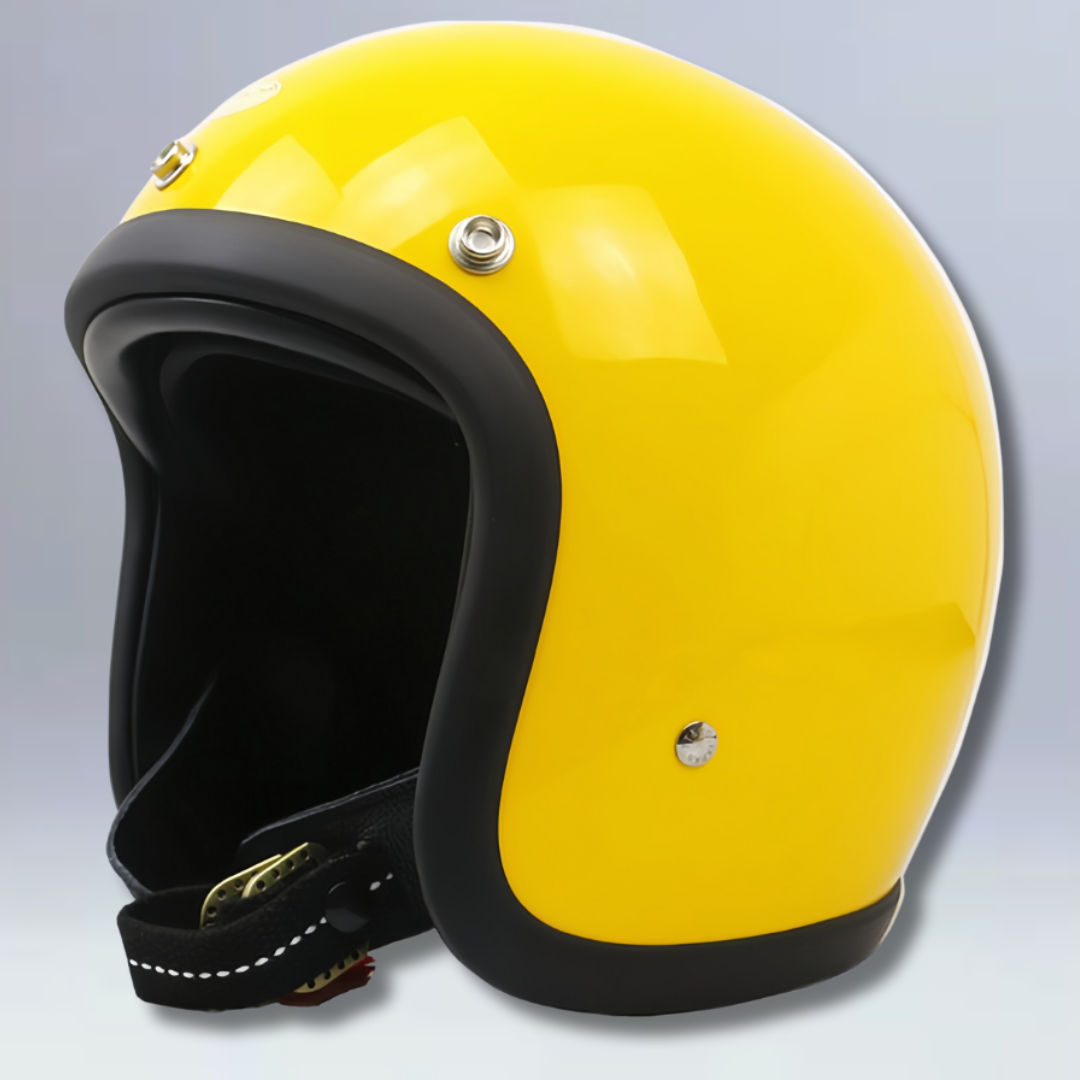 Low Profile Vintage Motorcycle Helmet - DOT and ECE Approved