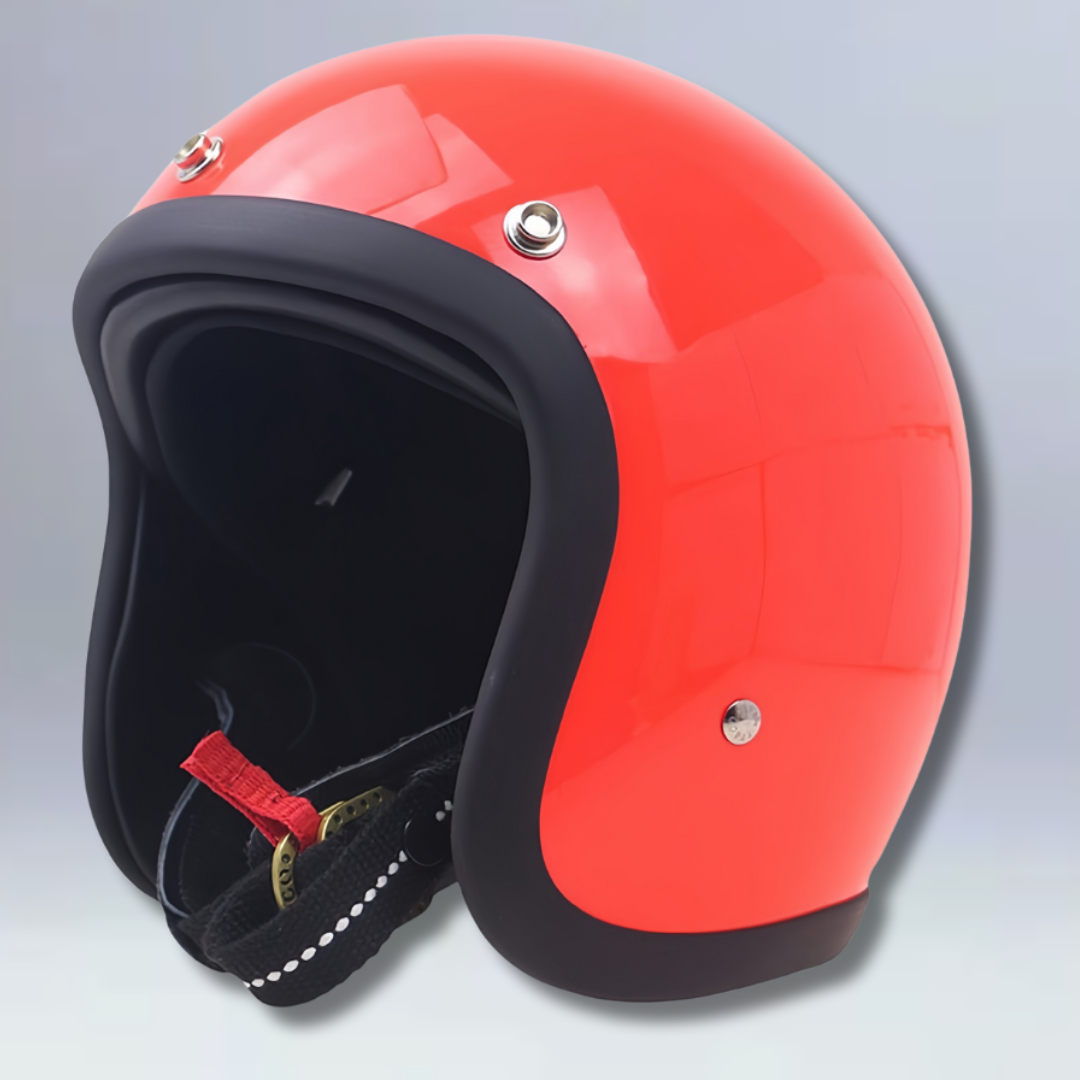 Low Profile Vintage Motorcycle Helmet - DOT and ECE Approved