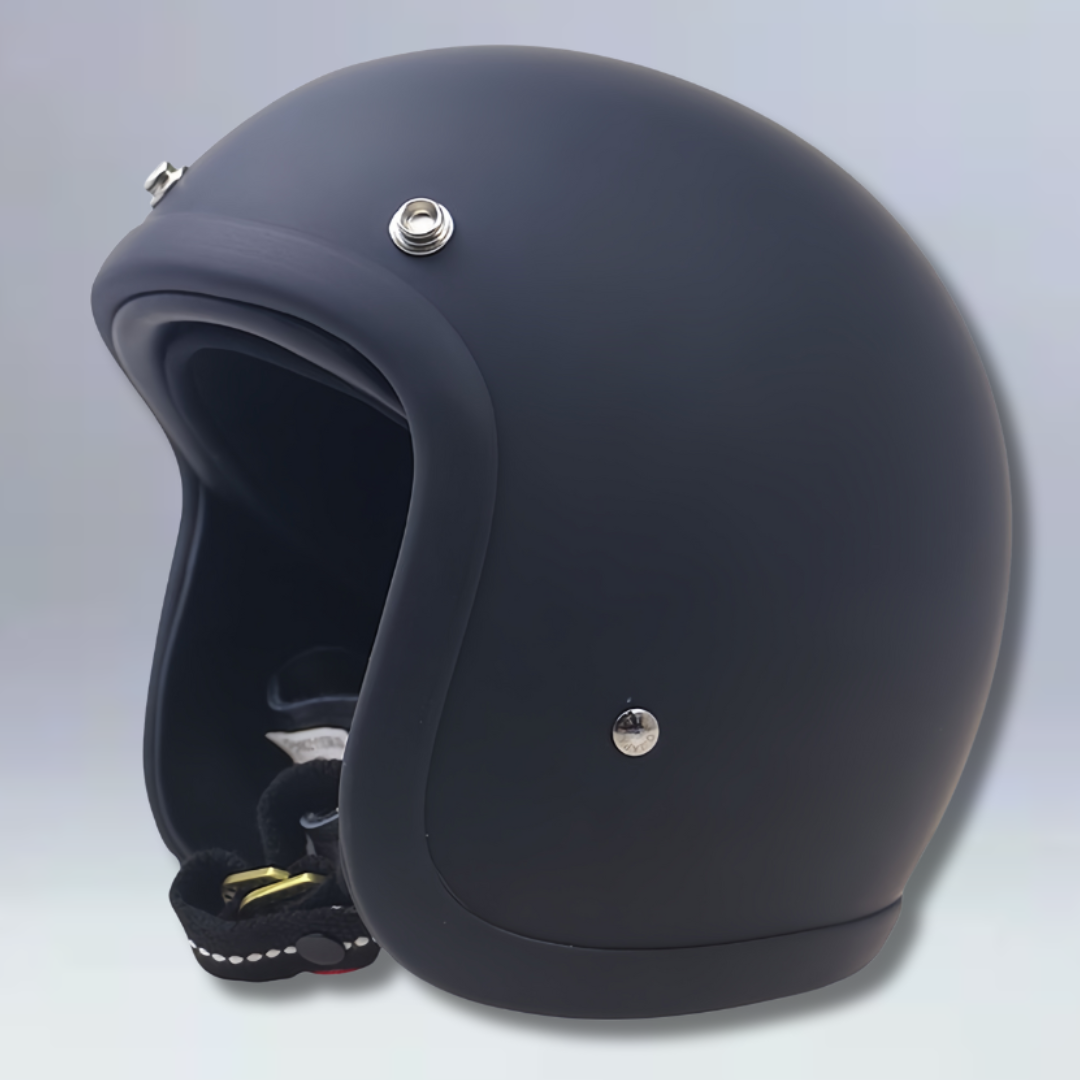 Low Profile Vintage Motorcycle Helmet - DOT and ECE Approved