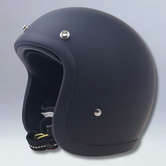 Low Profile Vintage Motorcycle Helmet - DOT and ECE Approved