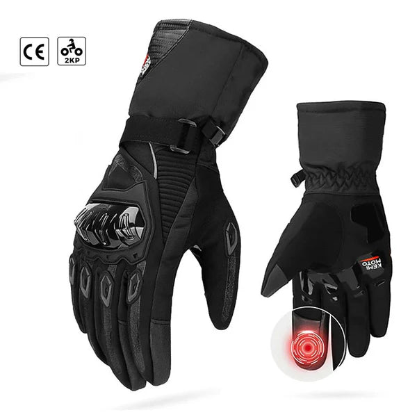 Waterproof Winter Motorcycle Gloves - CE & 2KP Approved