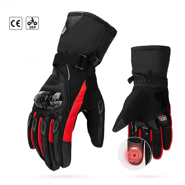 Waterproof Winter Motorcycle Gloves - CE & 2KP Approved