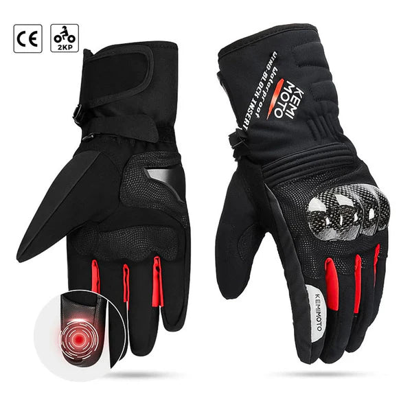 Waterproof Winter Motorcycle Gloves - CE & 2KP Approved